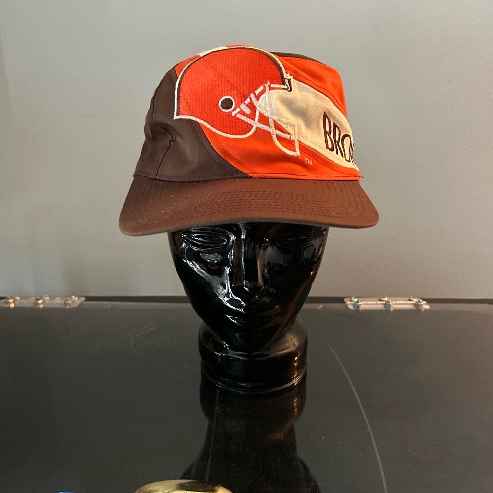 Vintage Cleveland Browns Hat Mens OS Brown‎ Orange Helmet Snapback NFL Eastport